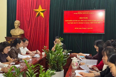 HỘI NGHỊ KIỂM ĐIỂM CHI ỦY CHI BỘ VÀ ĐẢNG VIÊN NĂM 2025